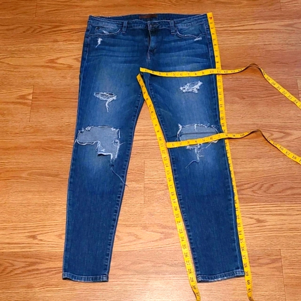 JOE'S ICON SKINNY DARK WASH STRECH DISTROYED DENIM, I SHIP FAST 32x29 - Picture 1 of 8
